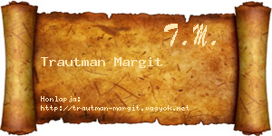 Trautman Margit névjegykártya